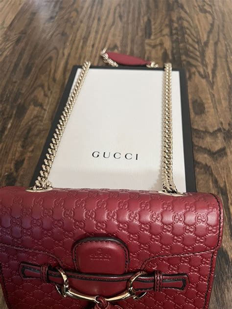 gucci emily mini red|Gucci purses for women.